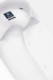 Chemise Blanche En Lin Coupe Droite, Blanc, hi-res