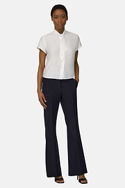 Pure Wool Trousers, Navy blue, thumb, 3