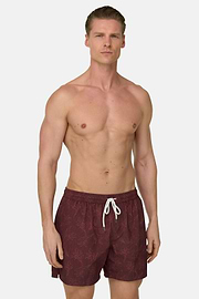 Floral Print Swimsuit, Burgundy, thumb, 2