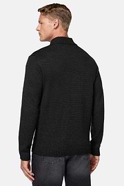 Jersey Cuello Perkins Antracita De Lana Merina, Carbón, hi-res