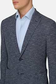 Giacca Resca In Misto Cotone, Navy, thumb, 4