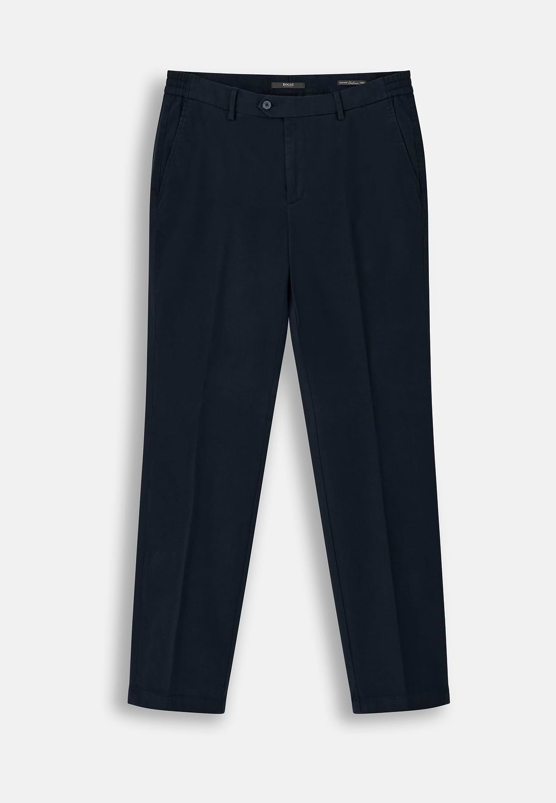 Pantalon en Coton Tencel Extensible, bleu marine, hi-res, 6