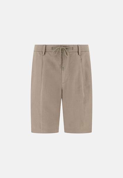Bermudas in Linen, Taupe, hi-res