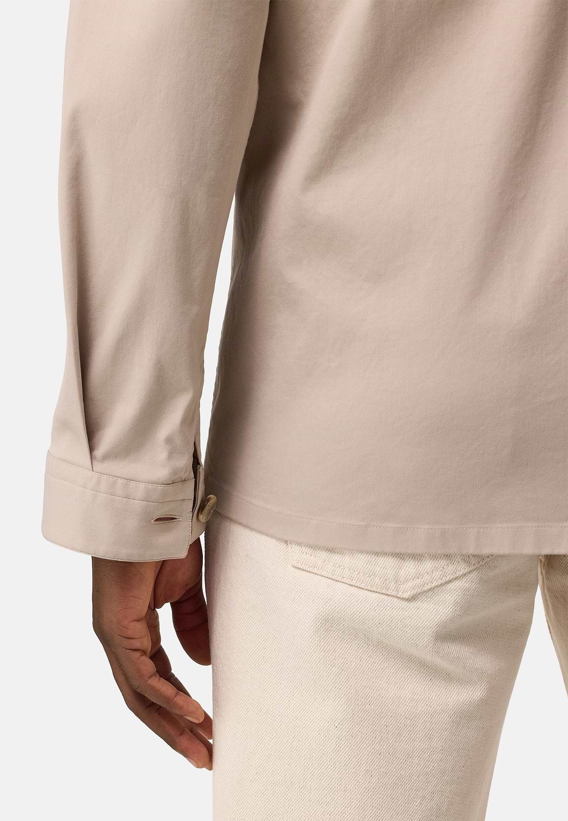 Surchemise En Coton Tencel, Beige, hi-res