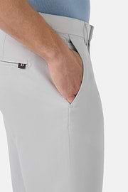 Stretch Cotton/Tencel Trousers, Ice, hi-res