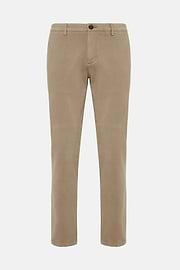 Stretch Cotton Trousers, Beige, hi-res