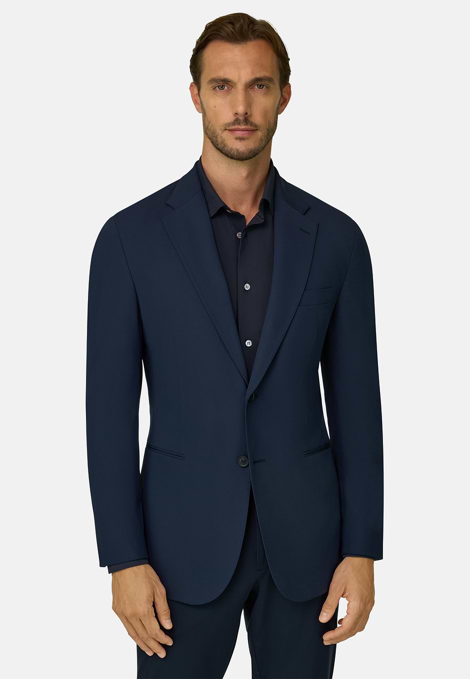 Abito Navy in Nylon Elasticizzato B Tech, , hi-res