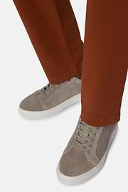 Suede Sneakers With Box Sole, TAUPE, hi-res