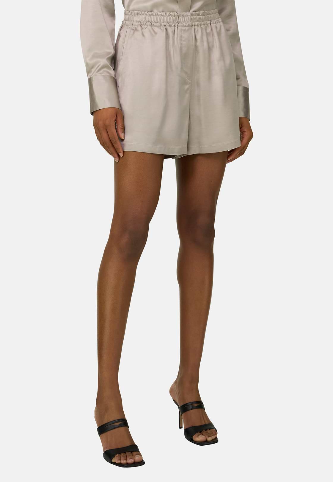Bermudas Aus Satin, Sand, hi-res, 2