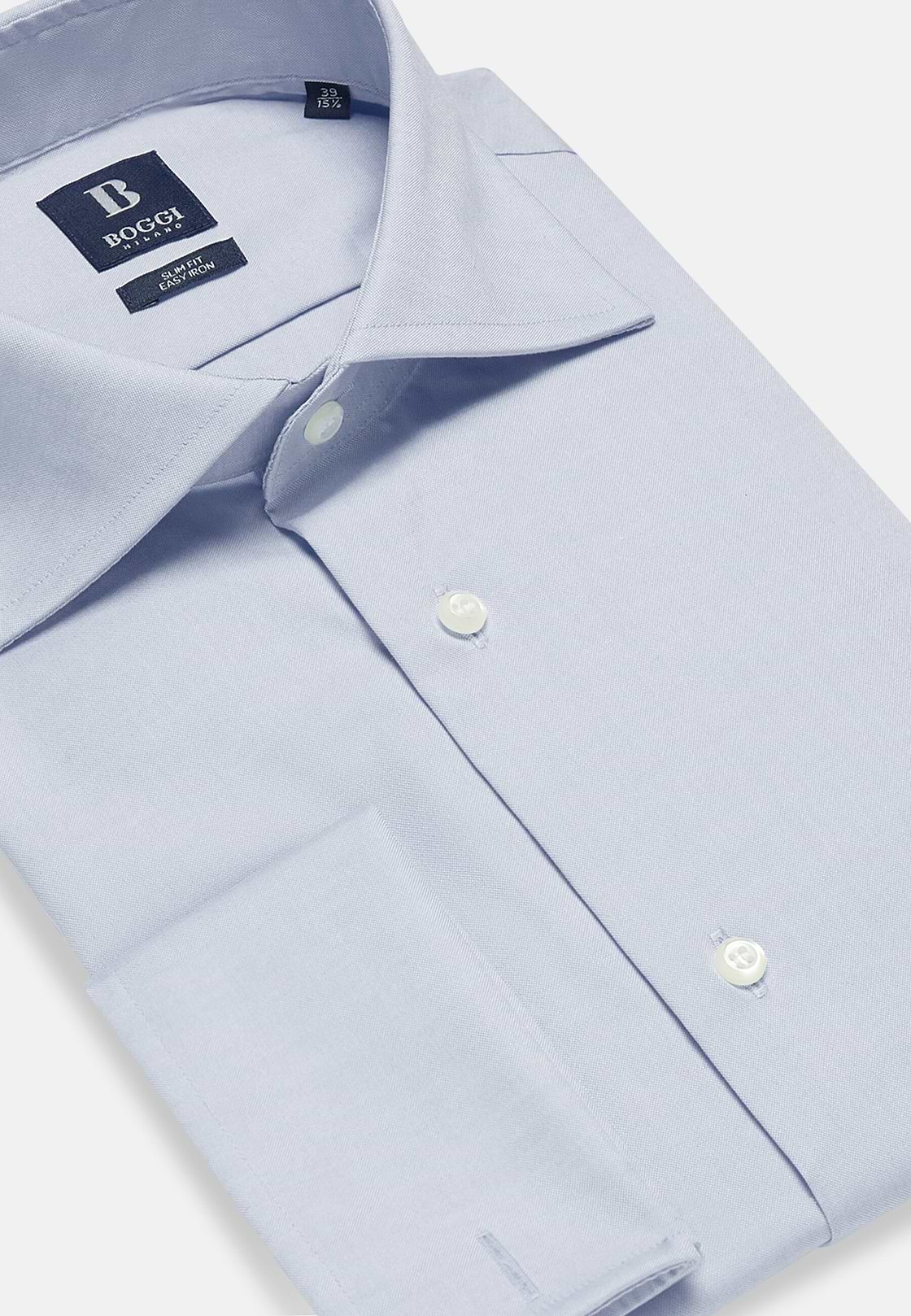 Stretch P.Point D.Cuff Windsor Collar Shirt Slim F, Light blue, hi-res