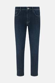 Dark Blue Stretch Denim Jeans, Dark Blue, thumb, 5