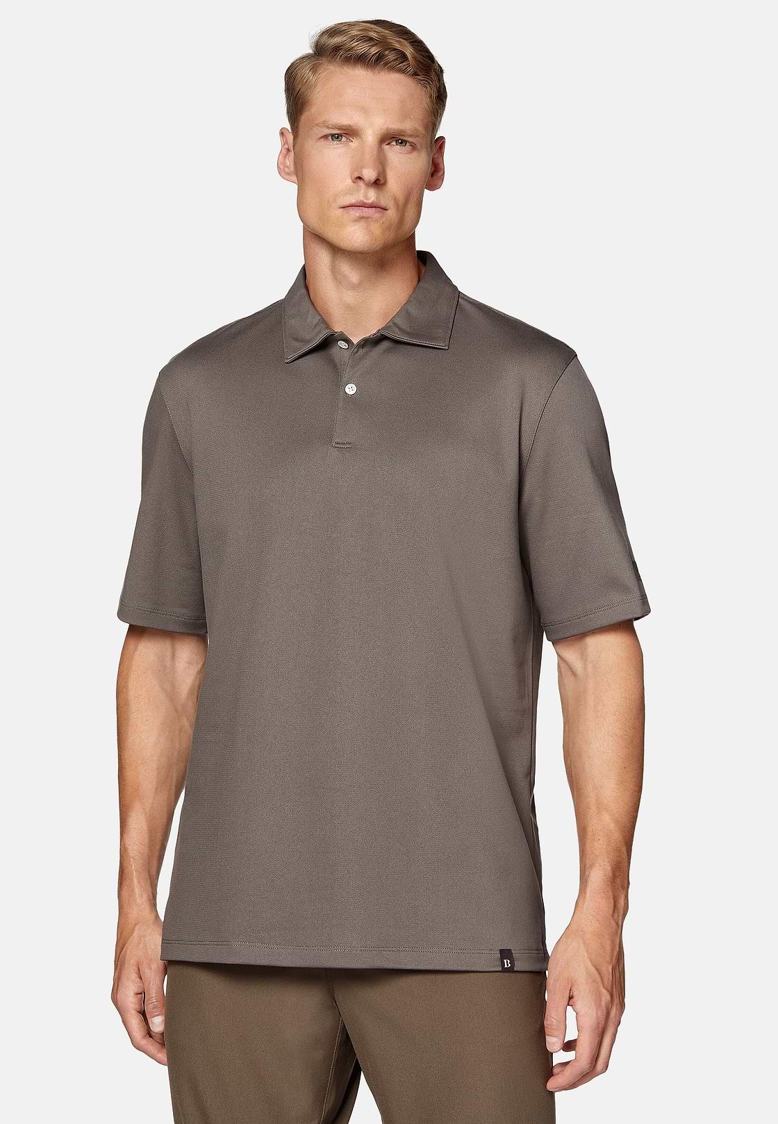 High-Performance Piqué Polo Shirt, Dark Grey, hi-res