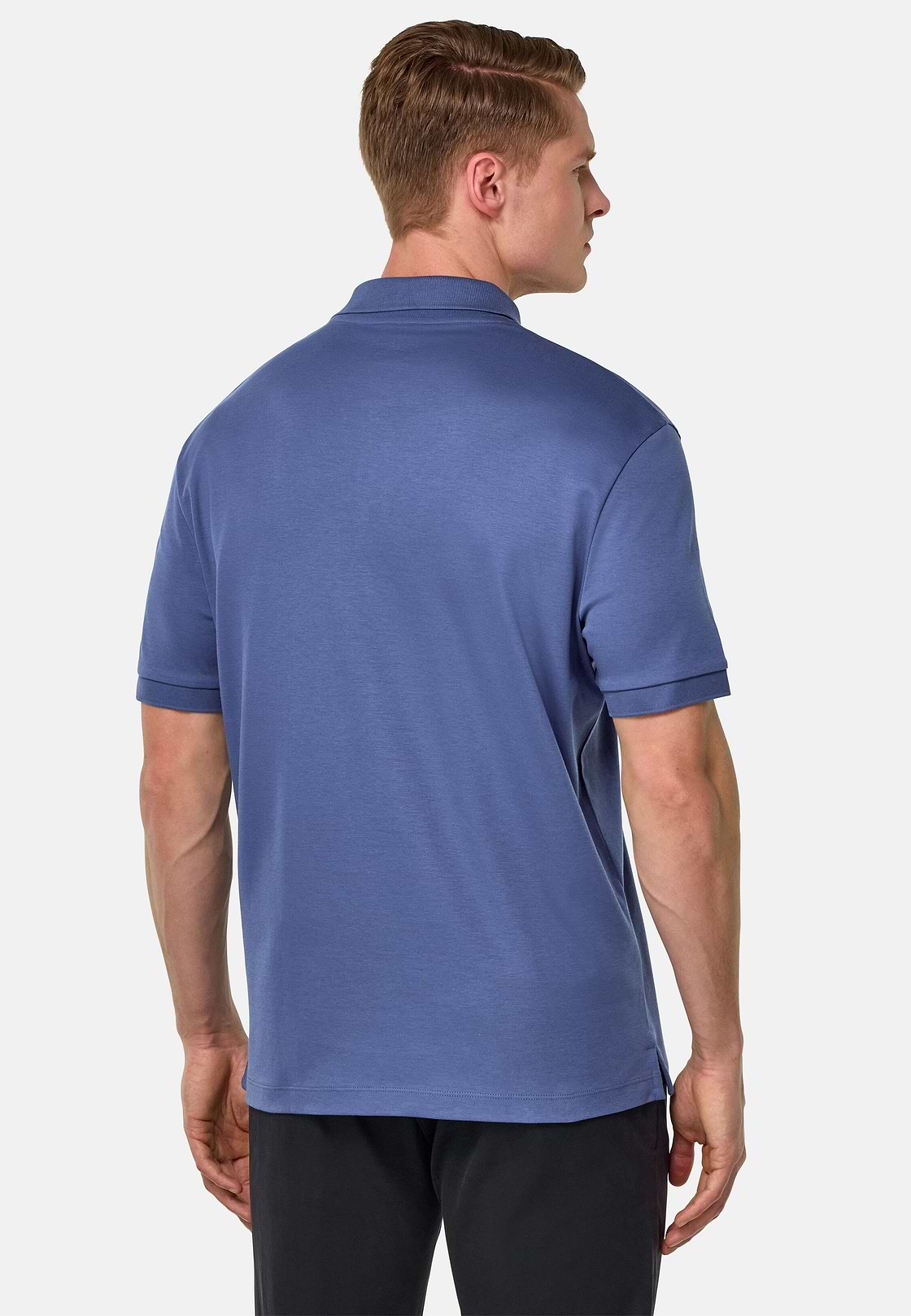 Jersey Polo Shirt, Indigo, hi-res