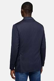 Giacca Navy Blu In Cotone Cashmere Tencel B Jersey, Navy, hi-res