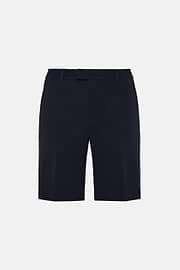 B Tech Stretch Nylon Bermuda Shorts, Navy blue, hi-res