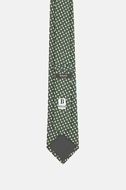 Corbata Estampado Marino de Seta, Verde, thumb, 3