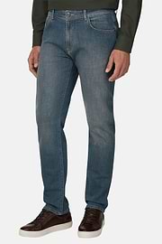Jeans in Light Blue Stretch Denim, Light Blue, thumb, 1