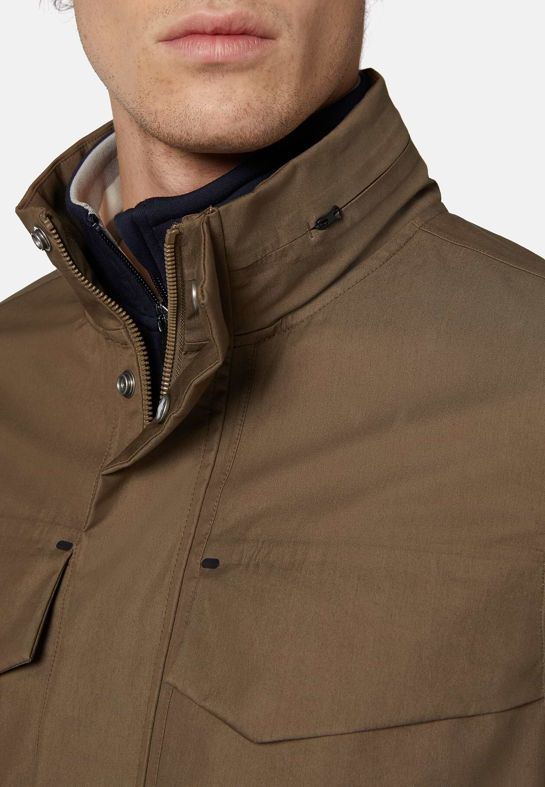 Field Jacket In Cotton Nylon, Taupe, hi-res