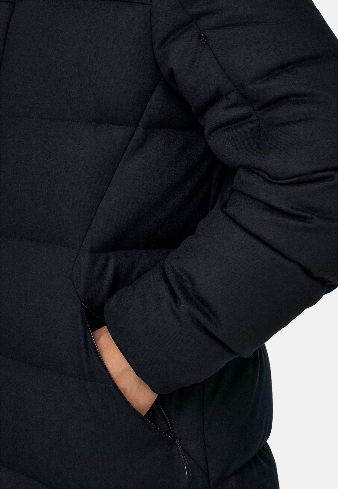 Parka Padded Wool Blend with Goose Down, Navy blue, hi-res, 5