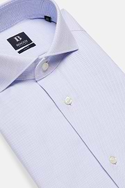 Camisa Celeste De Algodón Dobby Slim Fit, Azul claro, hi-res