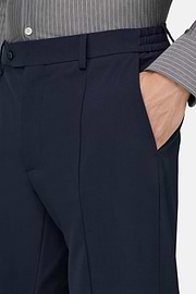 Hose aus technischem Wollgewebe, Navy blau, thumb, 3