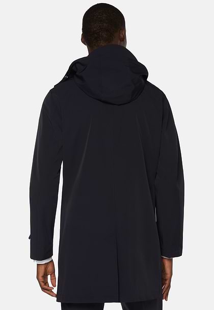 water repellent raincoat b travel style durini, Navy blue, hi-res