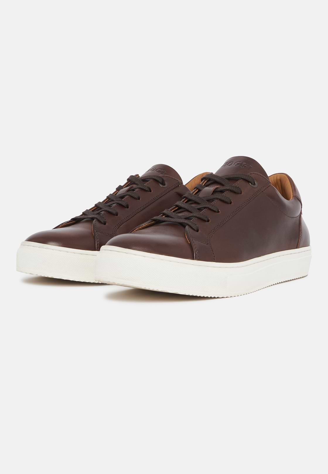 Zapatillas Marrones De Piel, Marrón, hi-res