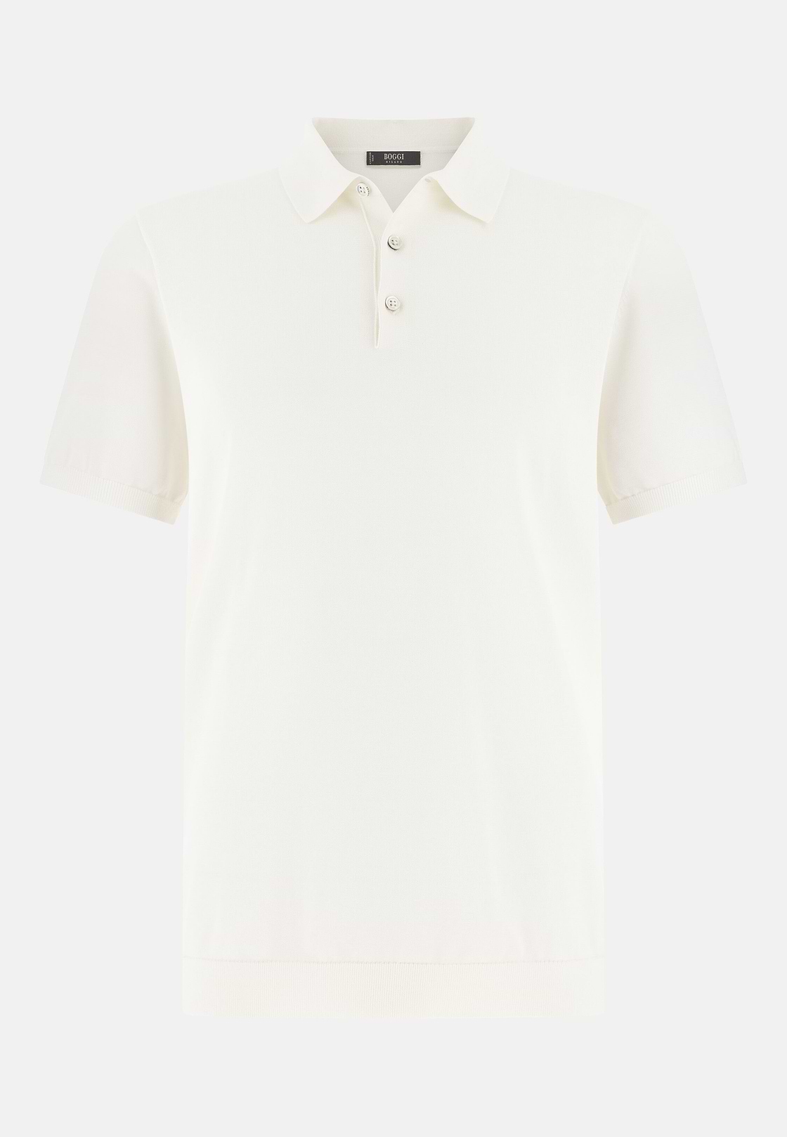 Polo Di Maglia In Cotone Seta, Bianco, hi-res, 5