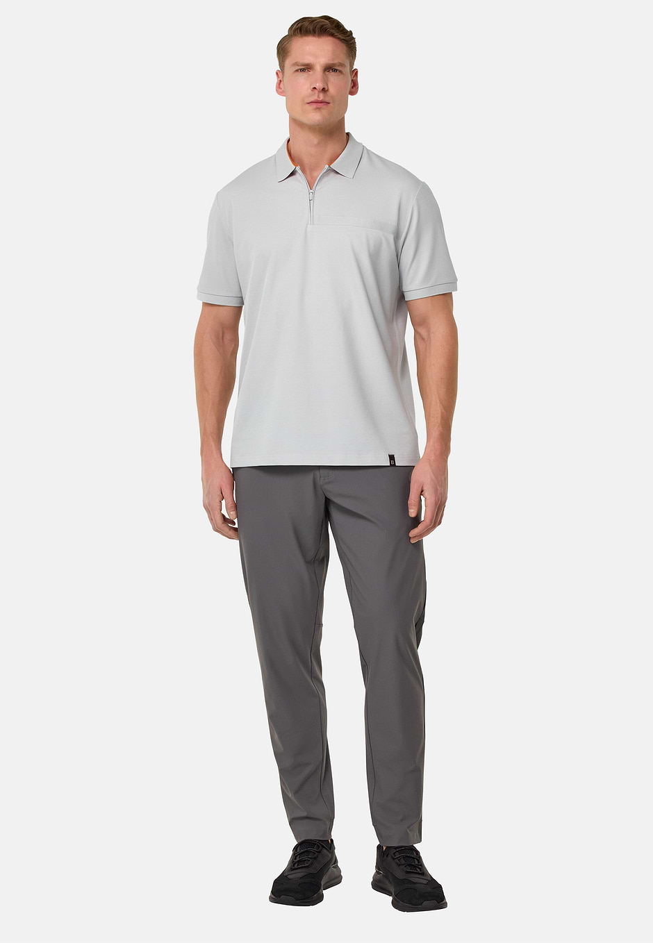 Cool Jade-Fresh Piqué Polo Shirt, Ice, hi-res