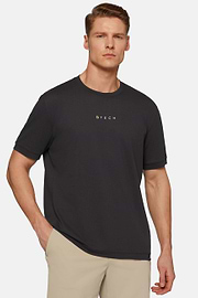 High-Performance Piqué Polo T-Shirt, Black, hi-res