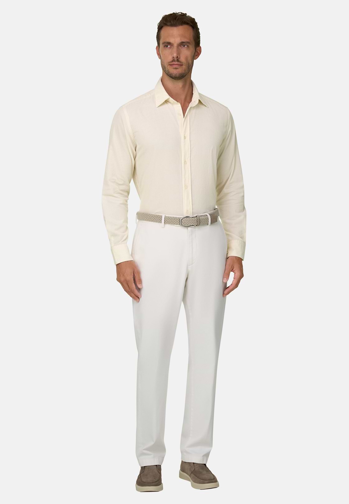 Shirt in Cotton Blend Corduroy Regular Fit, OFFWHITE, hi-res, 2