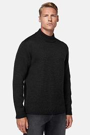 Jersey Cuello Perkins Antracita De Lana Merina, Carbón, hi-res