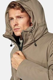 Block-Anorak Aus Technischem Wattiertem Gewebe, Taupe, hi-res
