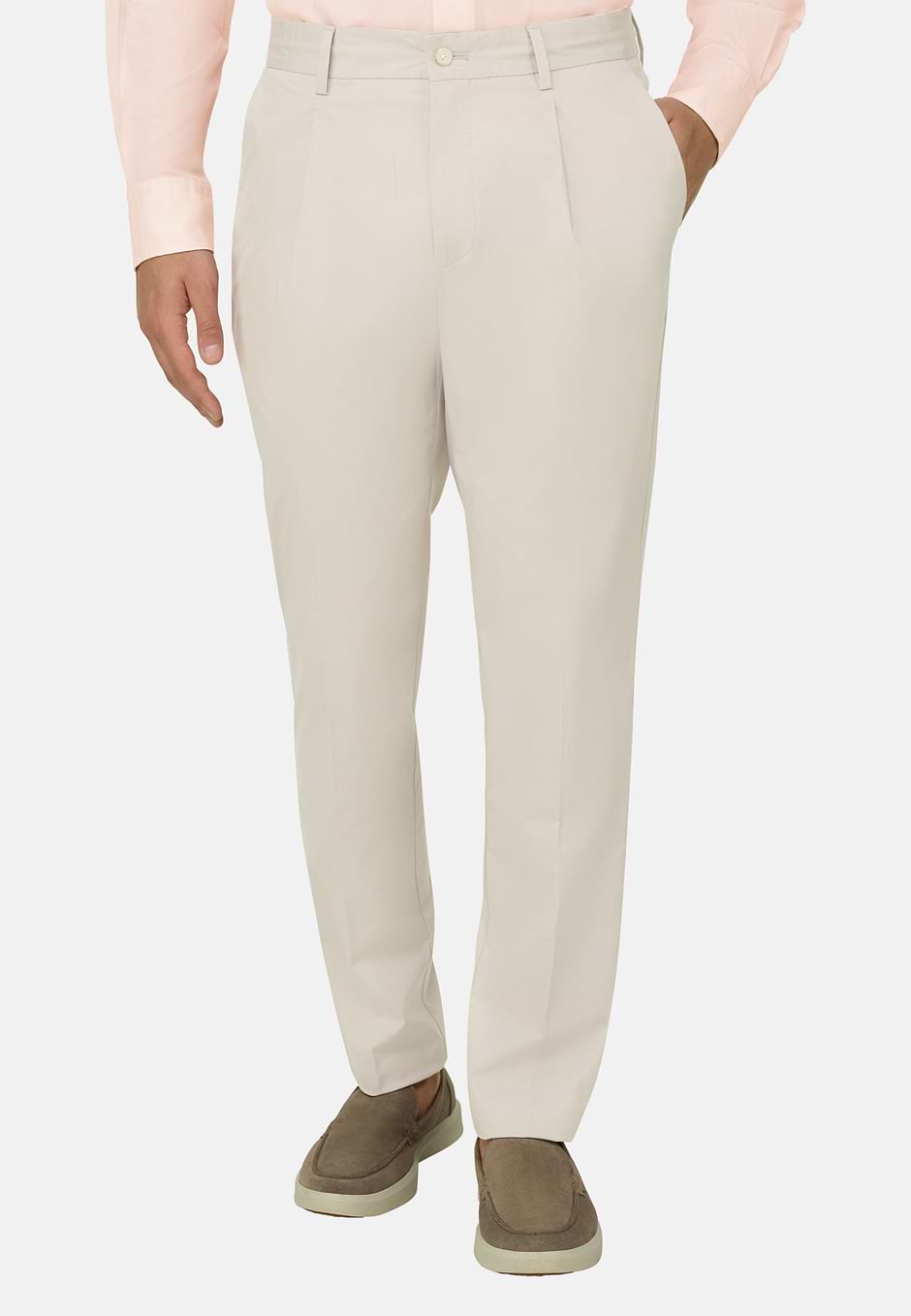 Cotton Trousers, Sand, hi-res
