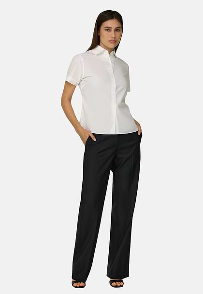 Technical Wool Trousers, Black, hi-res