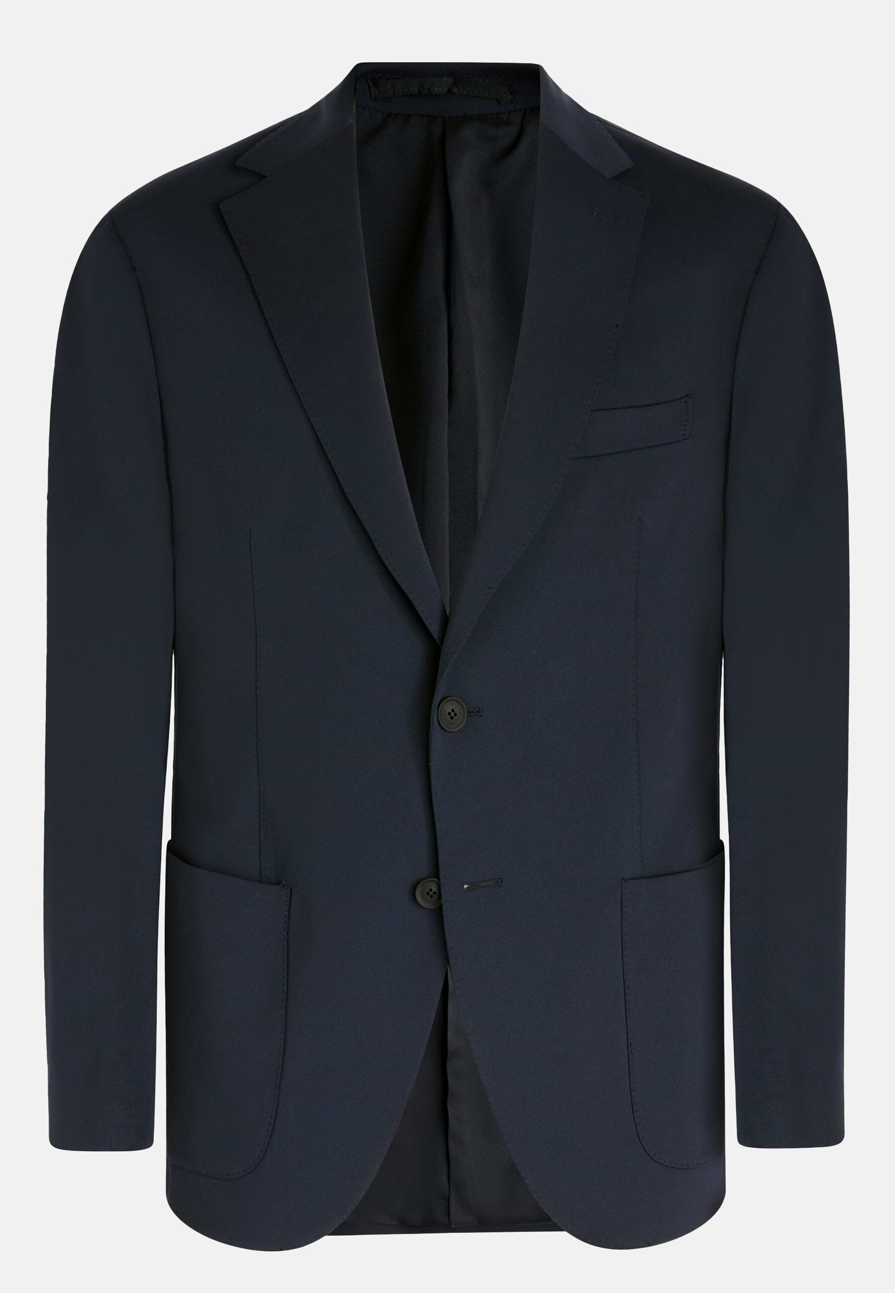 Men's Btech Black Stretch Nylon Blazer, Navy blue | Boggi Milano
