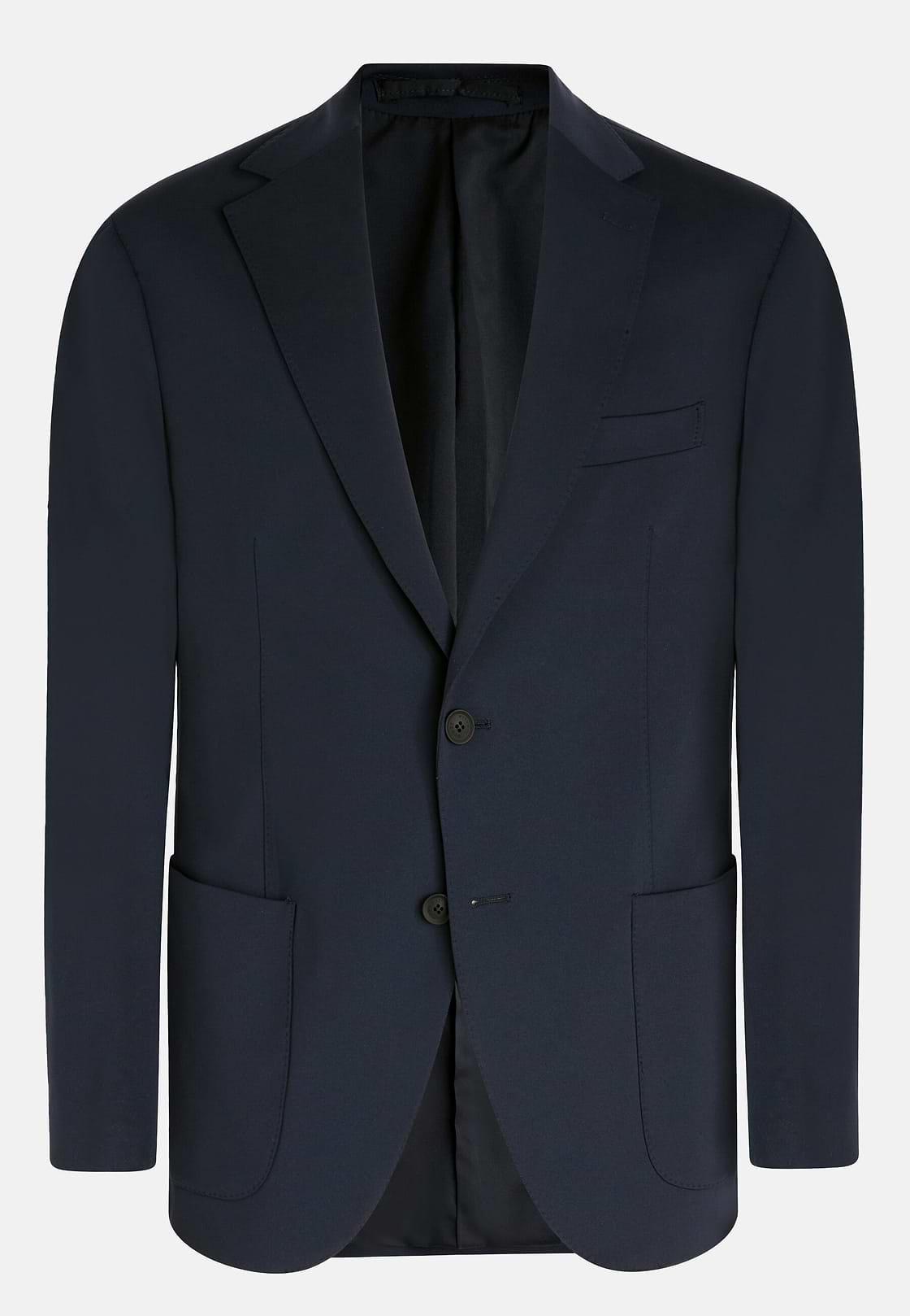 Navy Nylon Stretch B Tech Blazer, Navy blue, hi-res