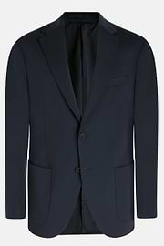 Navy Nylon Stretch B Tech Blazer, Navy blue, hi-res