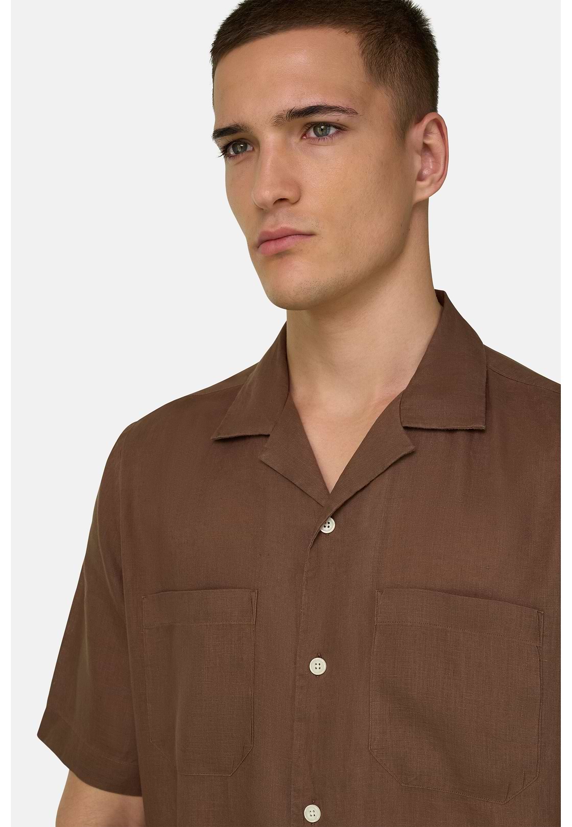 Hemd Aus Leinen Regular Fit, Braun, hi-res, 4