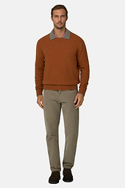 Crew Neck Jumper in Wool Blend, Rot, thumb, 2