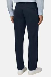 Stretch Cotton Trousers, Navy blue, thumb, 5