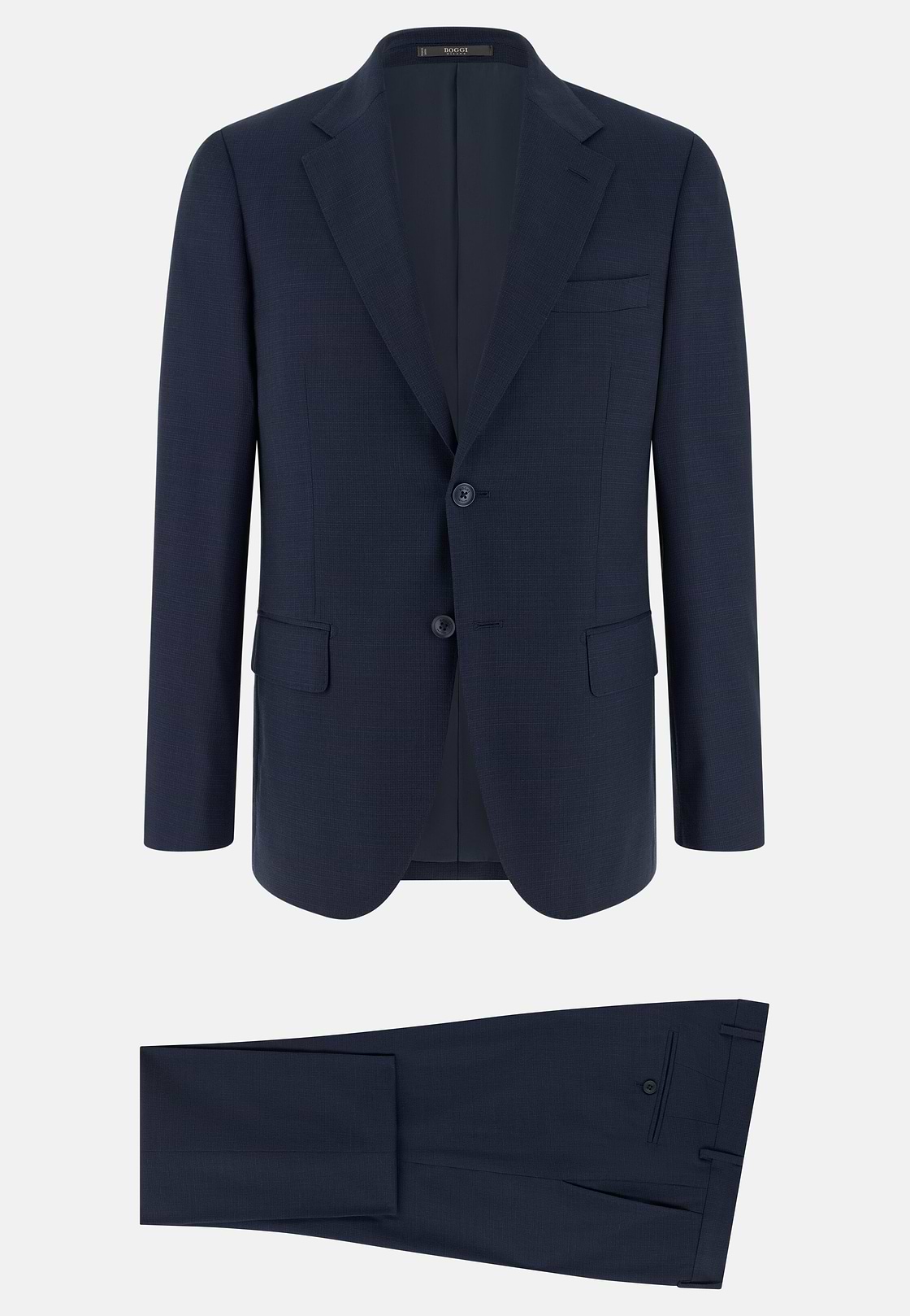 Micro Fancy Wool Suit, Blue, hi-res, 6