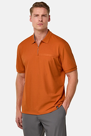 Polo In Piquè Cool Jade-Fresh, Arancione, hi-res