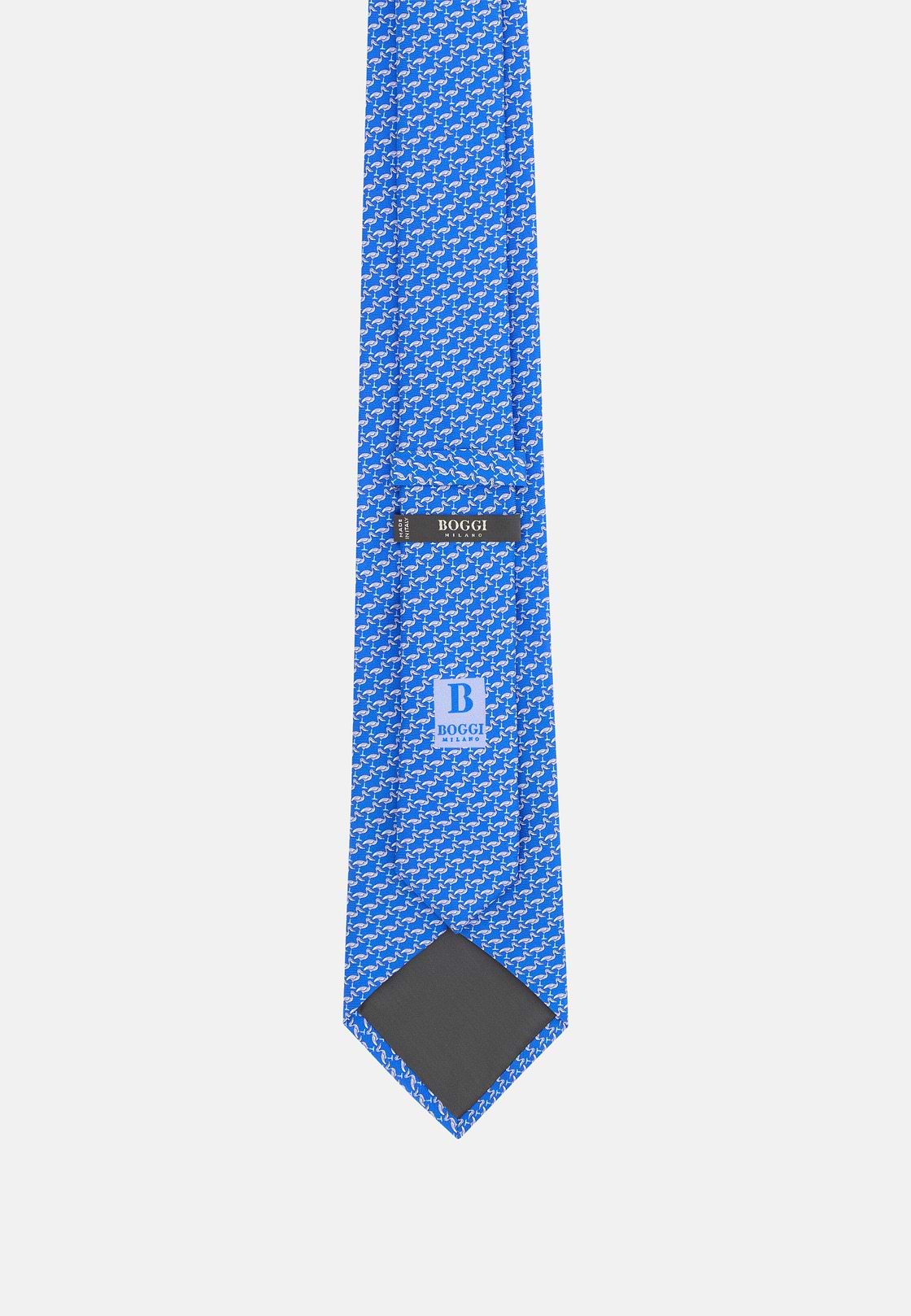 Corbata Estampado Pelícanos Seda, Azul, hi-res, 3