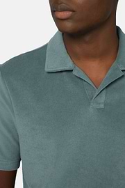 Cotton/Nylon Polo Shirt, Green, hi-res