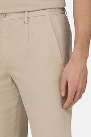 Cotton Linen Trousers, Taupe, thumb, 5