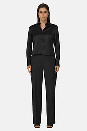 Hemd Aus Satin Regular Fit, Schwarz, thumb, 2