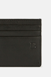 Leather Credit Card Holder, Black, hi-res