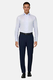 Camicia In Cotone Regular Fit, Azzurro, thumb, 2