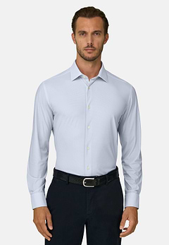 Shirt Micro Patterned Nylon Stretch Slim Fit B Tech